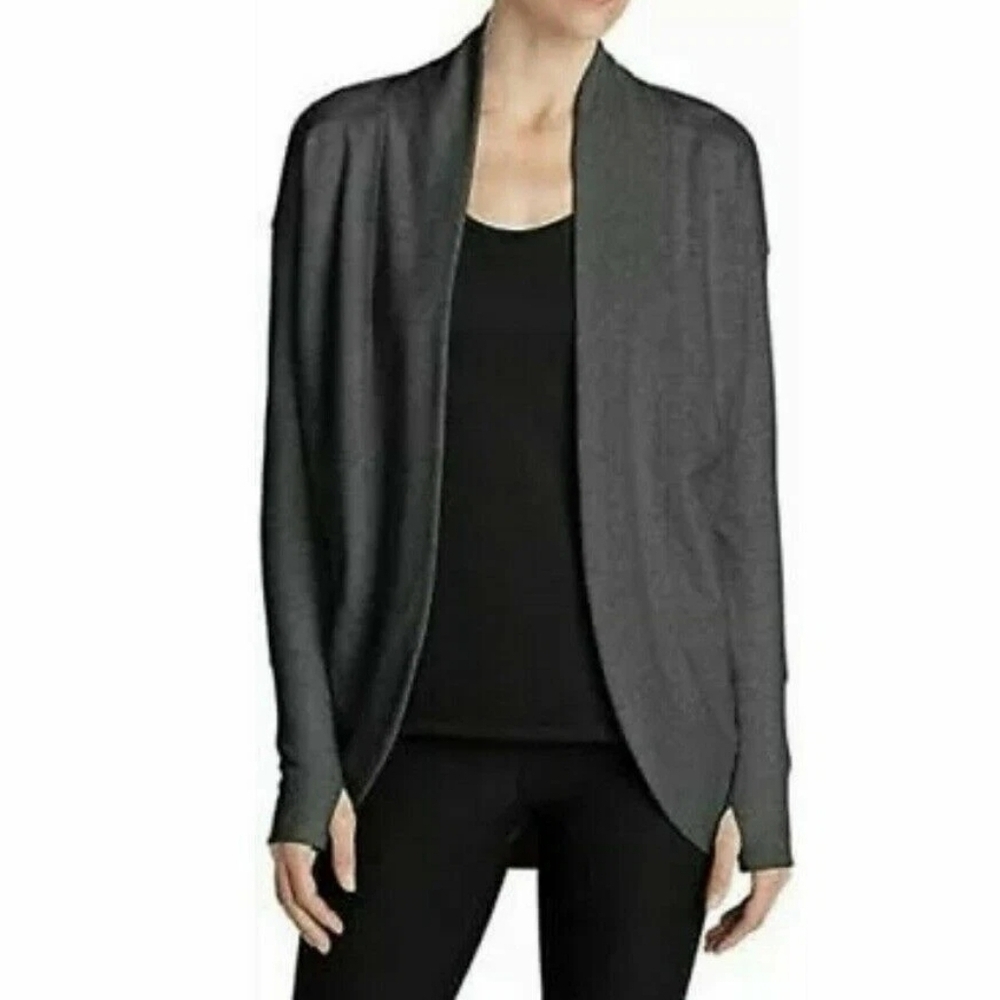 Eddie Bauer Camp Fleece Wrap Cardigan, Color Grey Size PS
